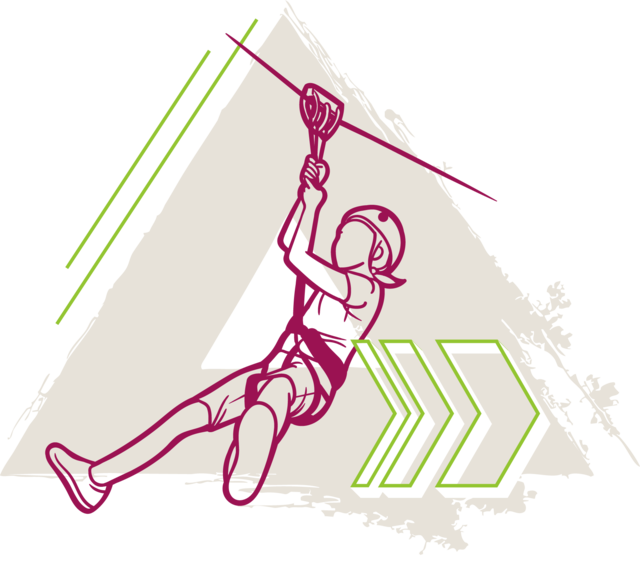 Ziplining Illustration