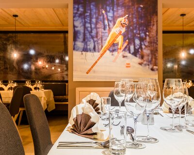 Skifahrer Franz Klammer Bild im Restaurant