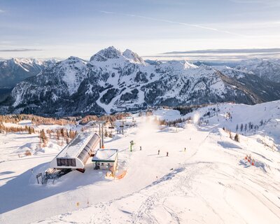 Drohnenaufnahme des Skigebiets